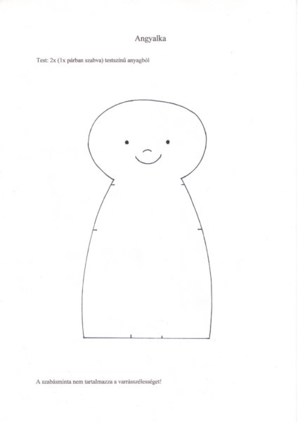 Karácsonyi varrott angyalka