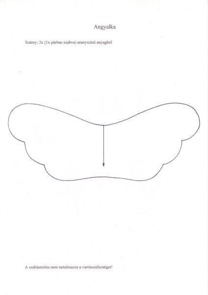 Karácsonyi varrott angyalka