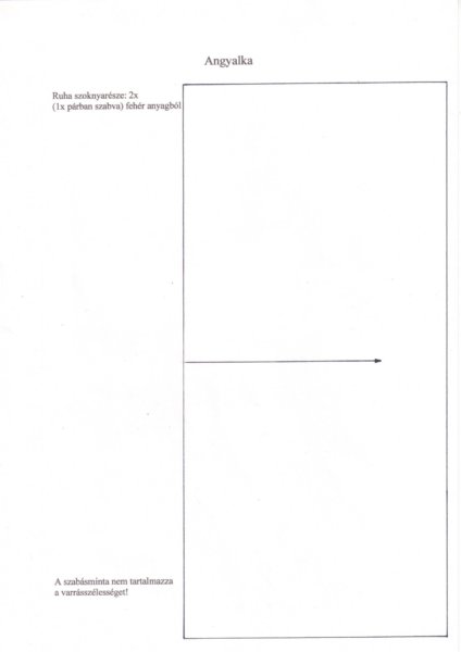 Karácsonyi varrott angyalka