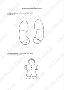 Karácsonyi mézeskalács figura fából