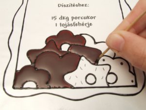 mézeskalács üvegmatricából