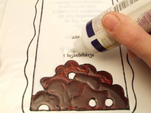 mézeskalács üvegmatricából