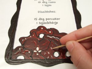 mézeskalács üvegmatricából