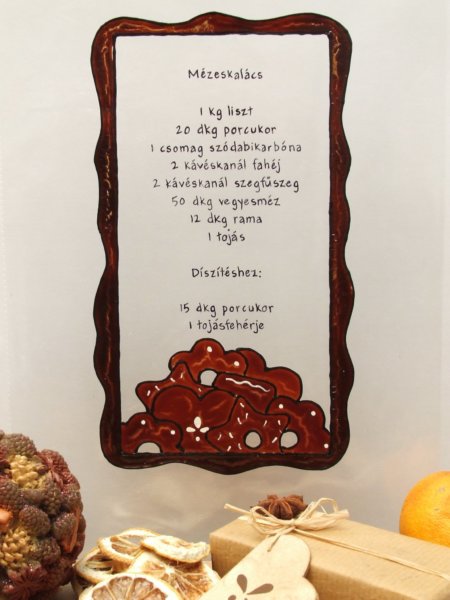 mézeskalács üvegmatricából