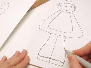 Karácsonyi mézeskalács figura fából