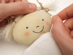 Karácsonyi varrott angyalka