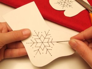 mikuláscsizma és kesztyű filcből