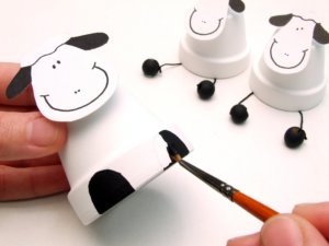 Húsvéti bárányka cserépből