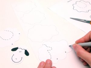 Húsvéti csipesz bárányka